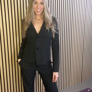 HALOGEN BLACK PANT SUIT
